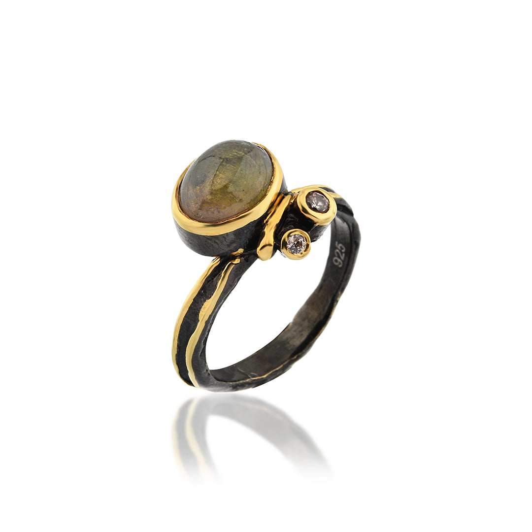 Handmade Vintage Style Tourmaline Ring