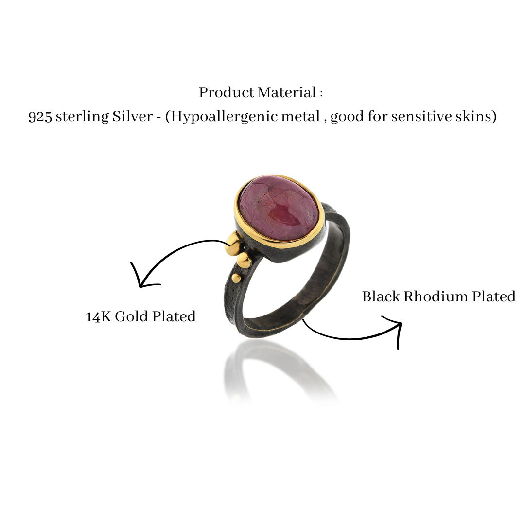 Sterling Silver Tourmaline Ring