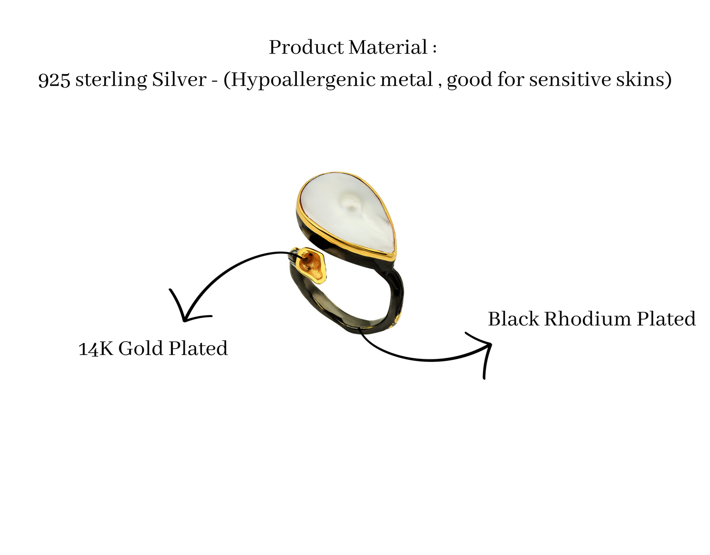 Nature Inspired Pearl Ring