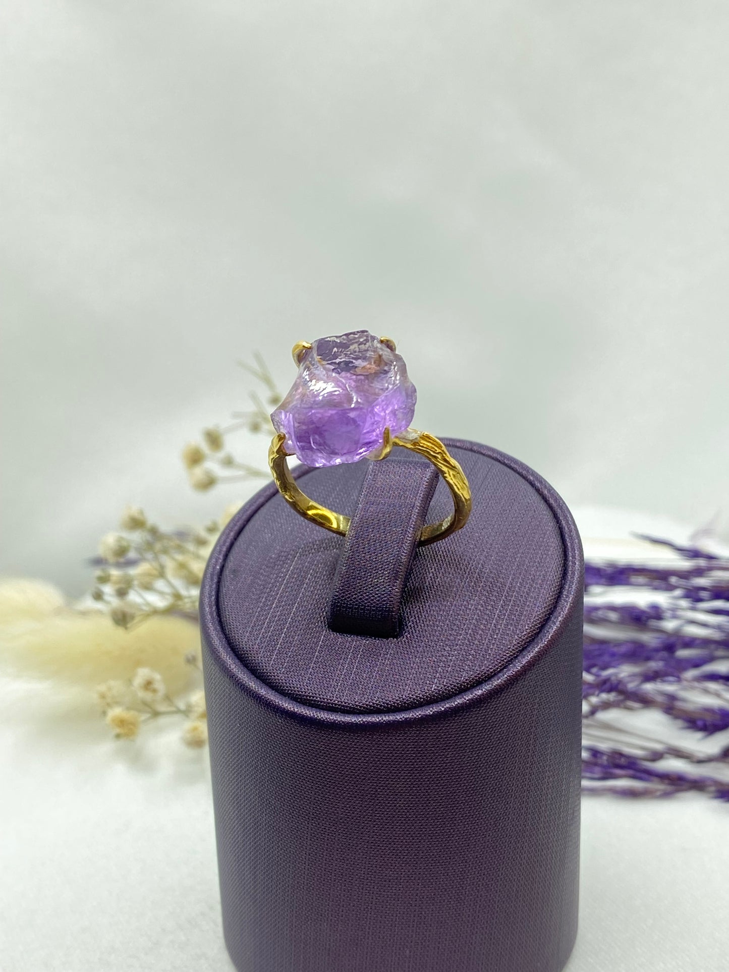 Rough Amethyst Ring