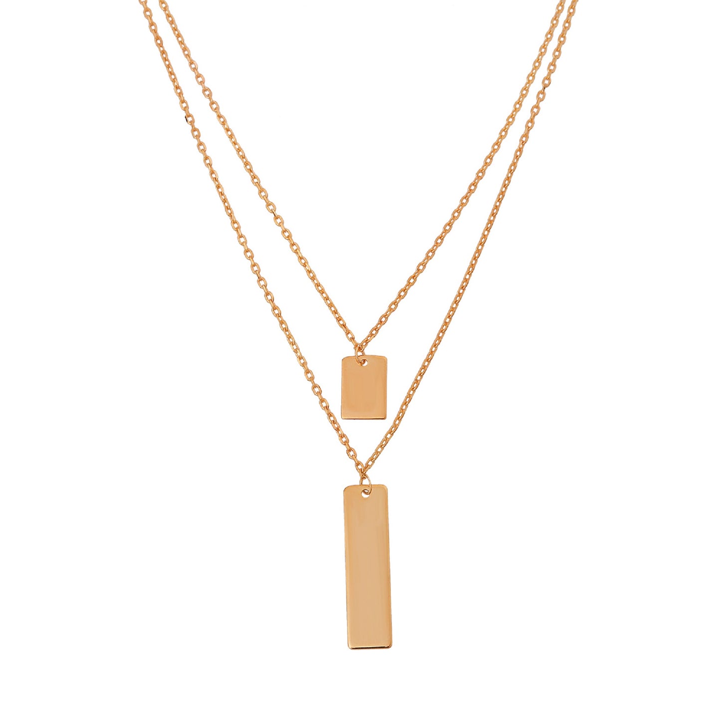 Silver Bar Rectangle Jewelry Set
