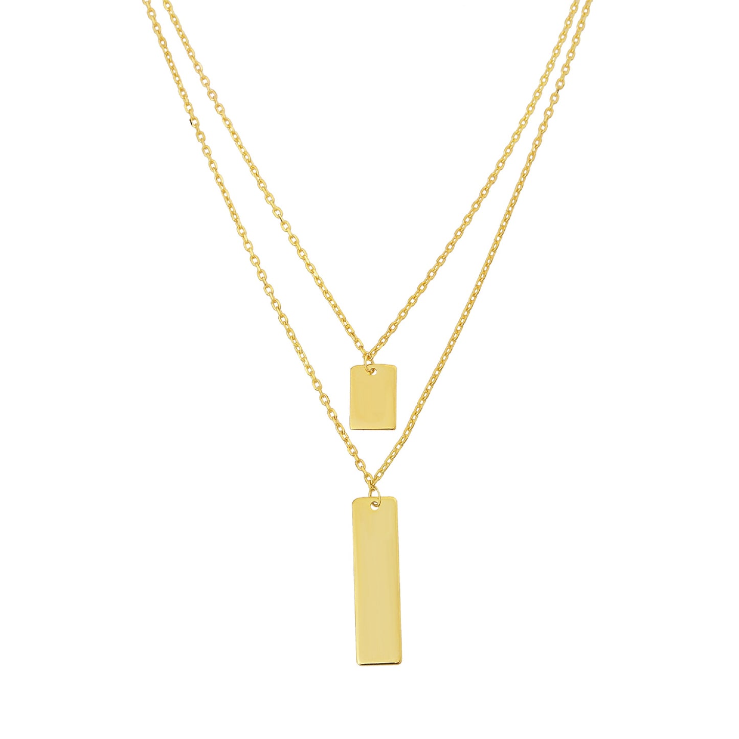 Silver Bar Rectangle Jewelry Set