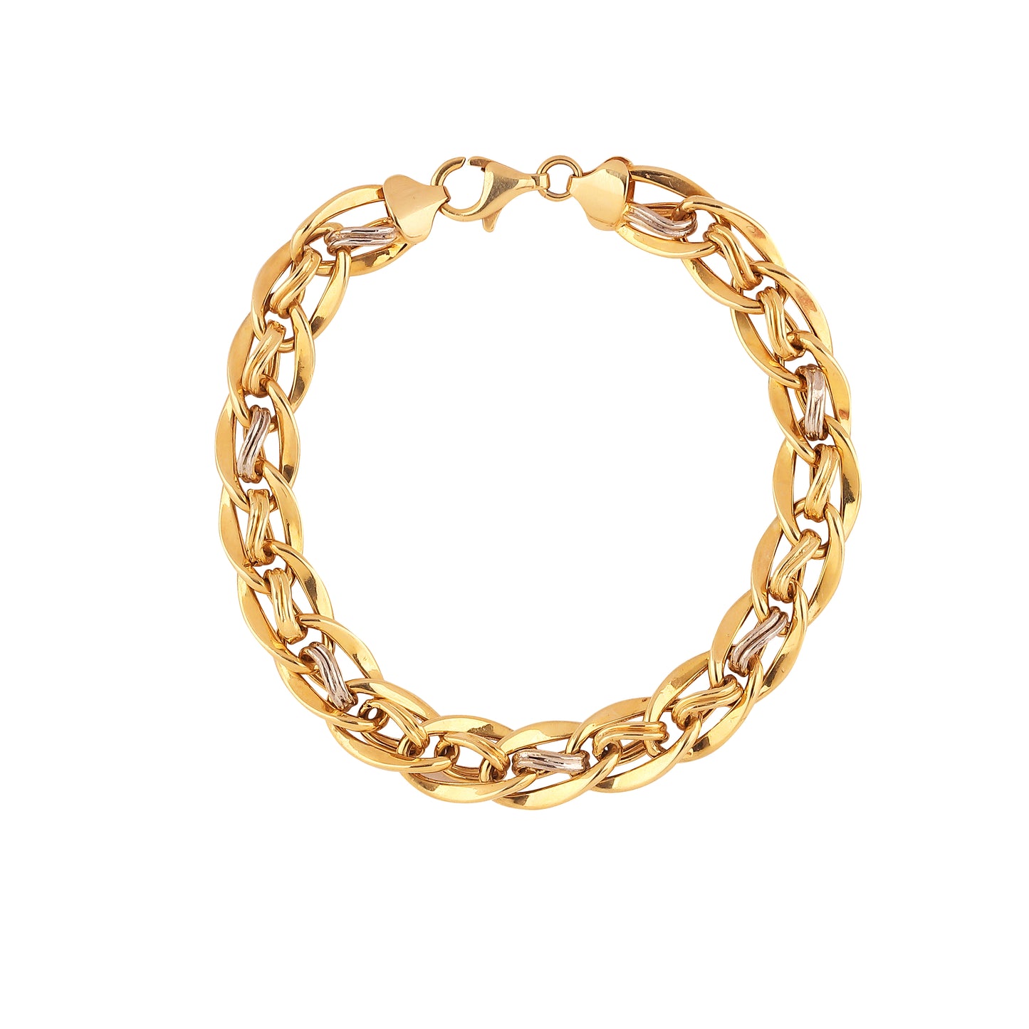 Gold-plated Intertwined Chain Bracelet