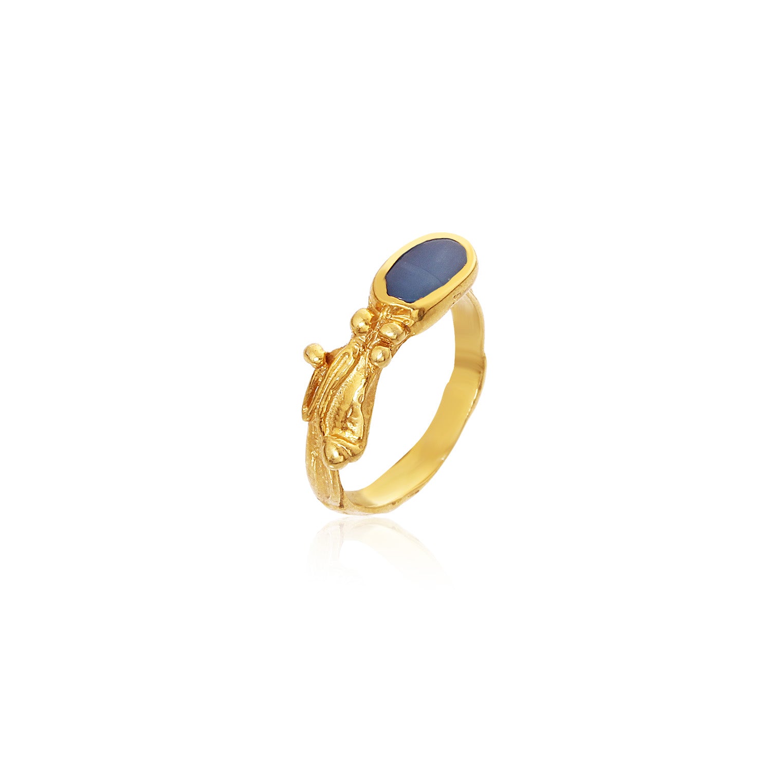 Gold-Plated Australian Opal Ring ,
