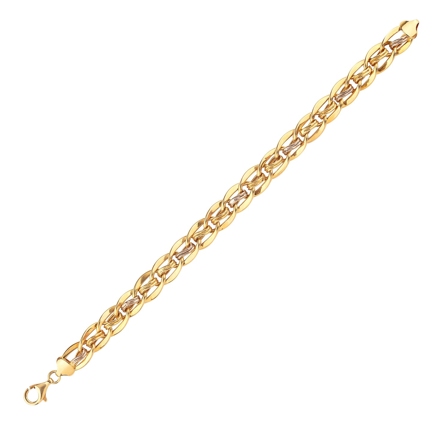 Gold-plated Intertwined Chain Bracelet
