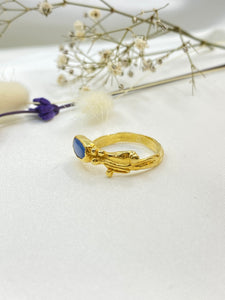 Gold-Plated Australian Opal Ring ,