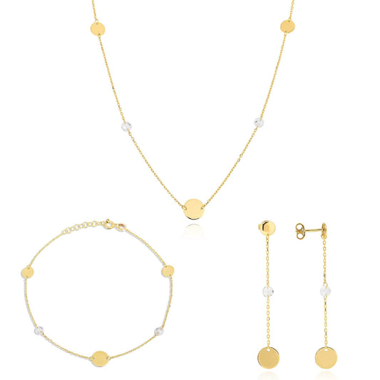Lightweight Coin Silver Jewelry Set - 18k Gold Plated