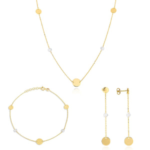 Lightweight Coin Silver Jewelry Set - 18k Gold Plated