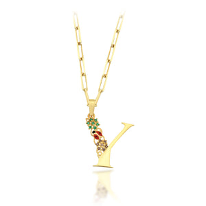 "Y" Letter Silver Pendant